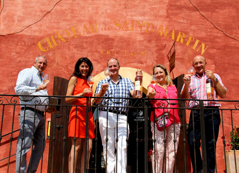CM Wines with Guests outside 2019 Chateau Saint Martin